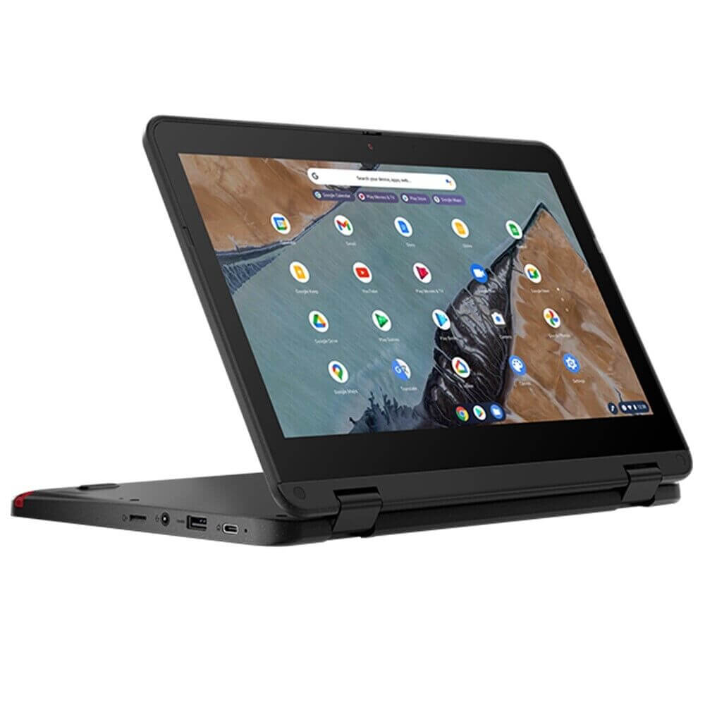 Lenovo 300e Chromebook Gen 3 LTE Notebook PC – AMD 3015Ce / 11.6″ HD Touch / 4GB RAM / 32GB eMMC / Chrome OS / Grey (82J9000V
