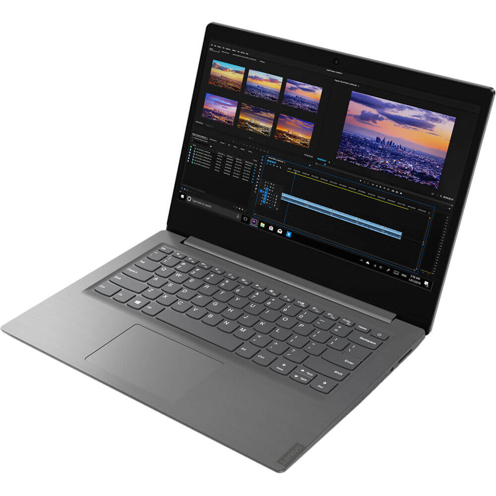 Lenovo V14 IIL Notebook PC – Core i5-1035G1 / 14″ FHD / 8GB RAM / 512GB SSD / Win 10 Pro (82C400XMSA) — side view