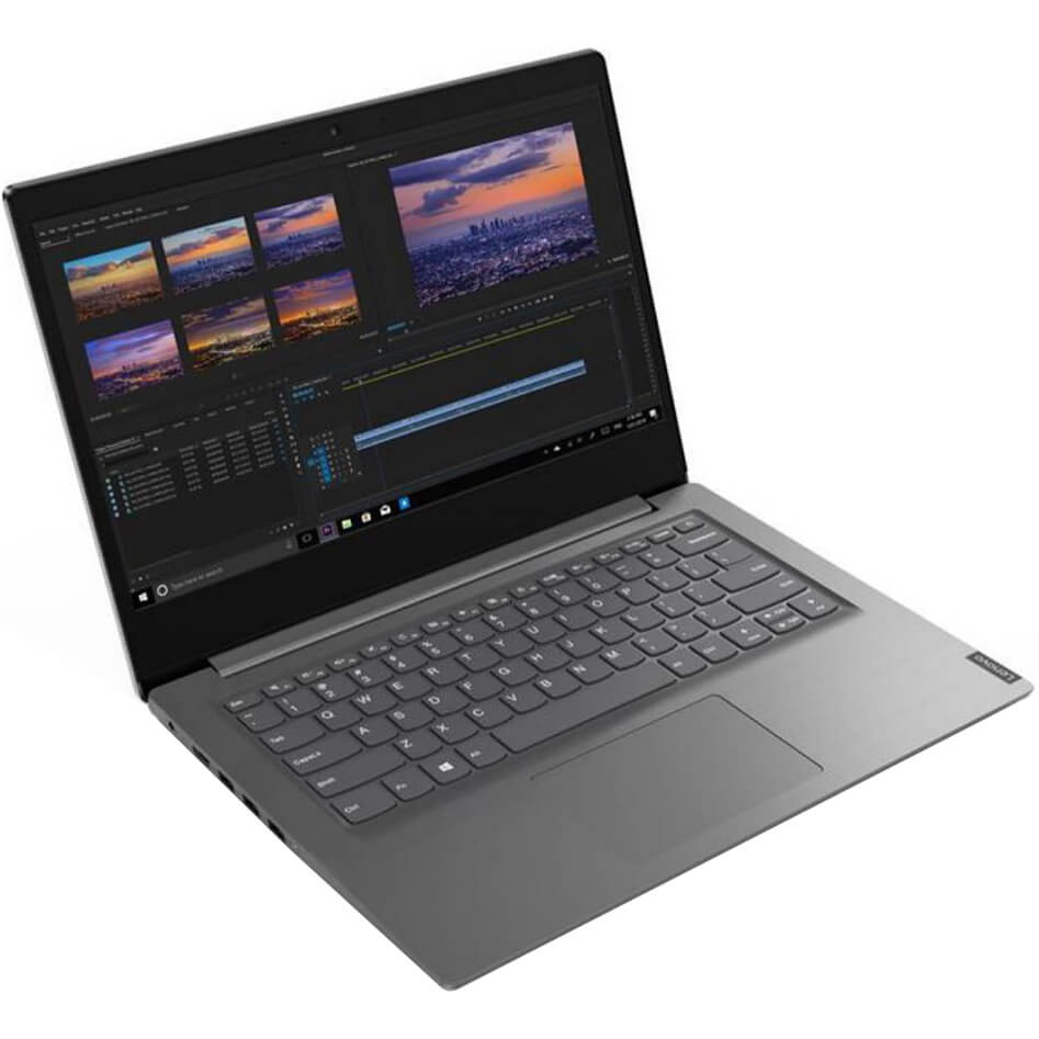 Lenovo V14 ADA Notebook PC – AMD 3020e / 14″ HD / 4GB RAM / 256GB SSD / Win 10 Home / Iron Grey (82C6006BSA) — front view