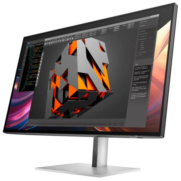 HP Series 7 Pro 727pq 27″ QHD Monitor (8J4D8AA) — side view