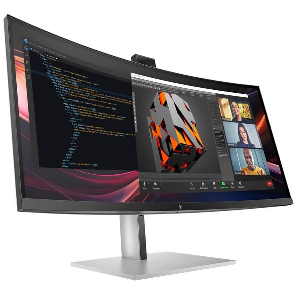 HP Series 7 Pro 734pm 34″ WQHD Curved Conferencing Monitor (8K157AA) — front view