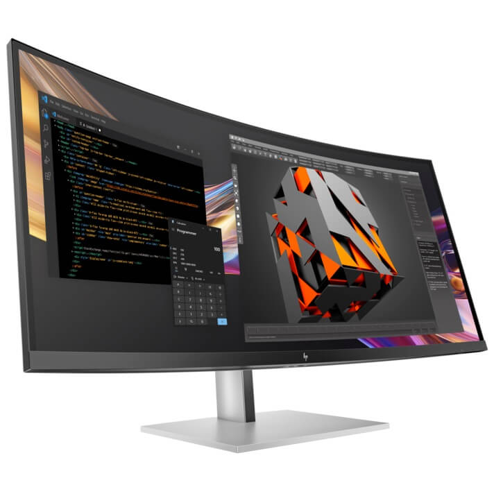 HP Series 7 Pro 738pu 37.5″ WQHD+ Thunderbolt 4 Curved Monitor (8K167AA) — front view