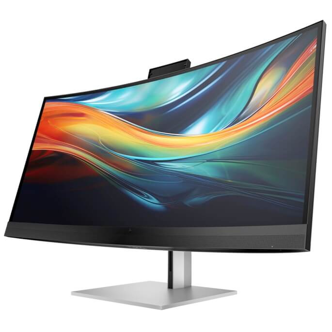 HP Series 7 Pro 740pm 39.7″ 5K2K Curved Conferencing Monitor (8Y2R2AA) — side view