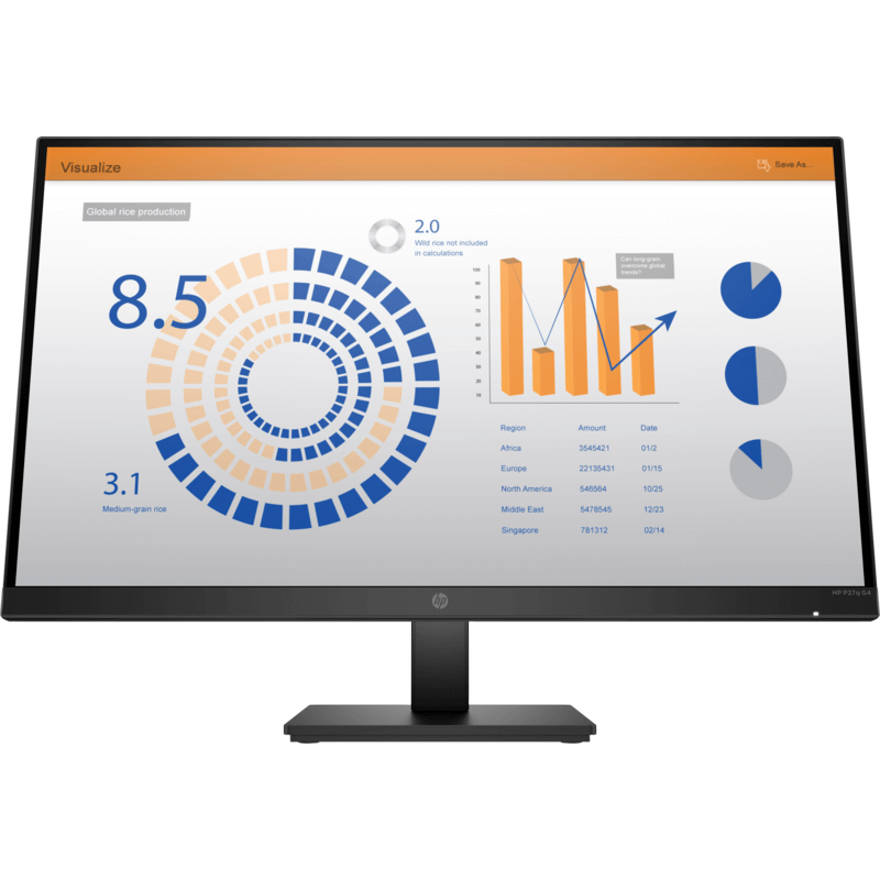 HP P27q G4 27-inch QHD Height Adjust Monitor (8MB11AA)