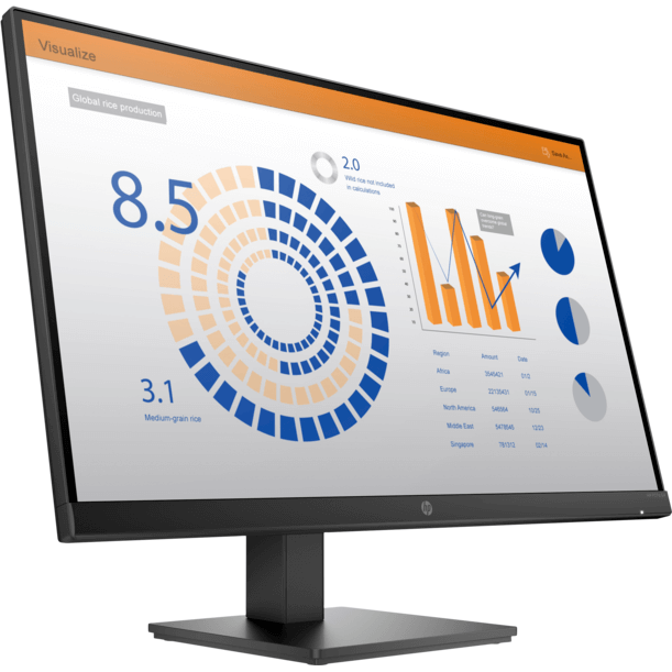 HP P27q G4 27-inch QHD Height Adjust Monitor (8MB11AA) — front view