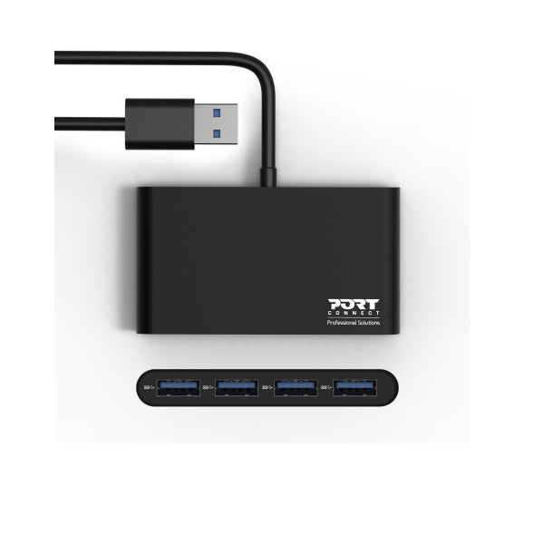 Port Connect USB 3.0 Hub (900121) — rear view