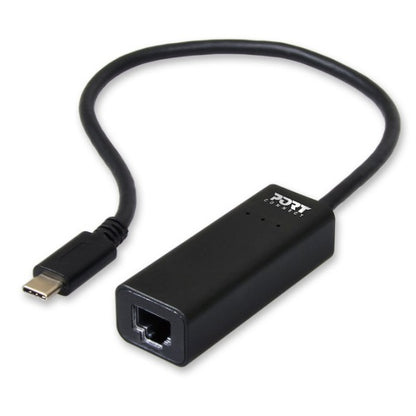 Port Connect USB-C to RJ-45 Converter (900126) — in use