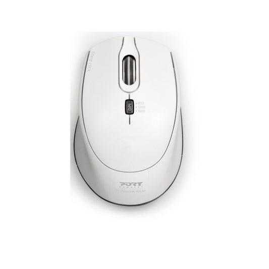 Port Connect Silent 2.4GHz Wireless Mouse – White (900714) image 1