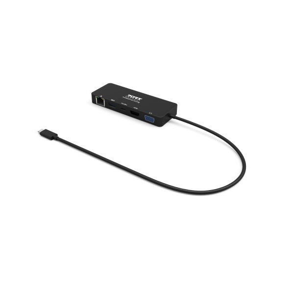 Port Connect 4K USB-C 85W Mobile Docking Station (901909) — rear view