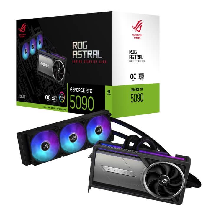 ASUS ROG Astral LC GeForce RTX 5090 32GB GDDR7 OC Edition Graphics Card (90YV0LW2-M0NA00) image 1