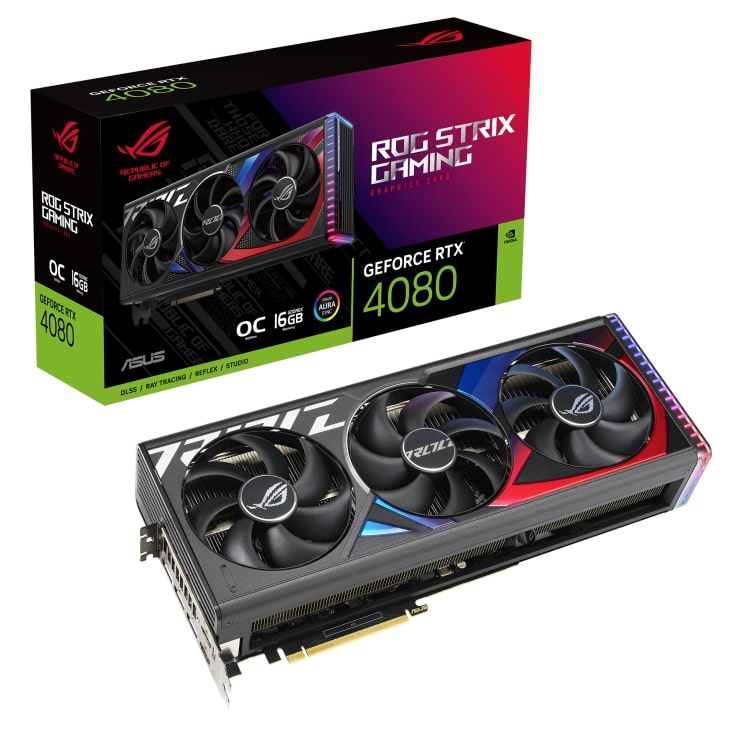 ASUS ROG Strix NVIDIA GeForce RTX 4080 16GB GDDR6X OC Edition Graphics Card (90YV0IC0-M0NA00) image 2