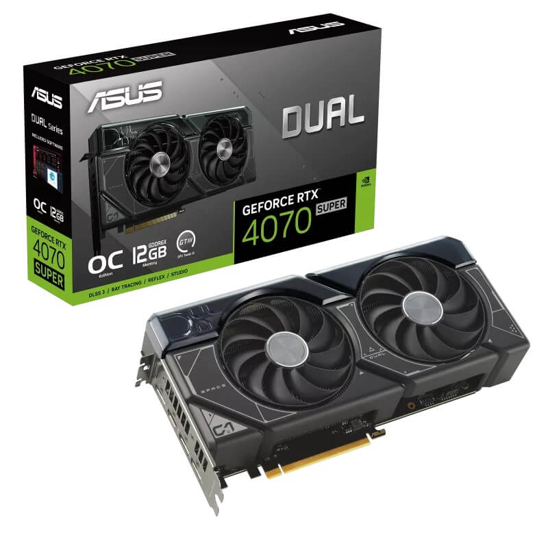 ASUS Dual GeForce RTX 4070 12GB GDDR6X Super OC Edition Graphics Card (90YV0K82-M0NA00) image 1