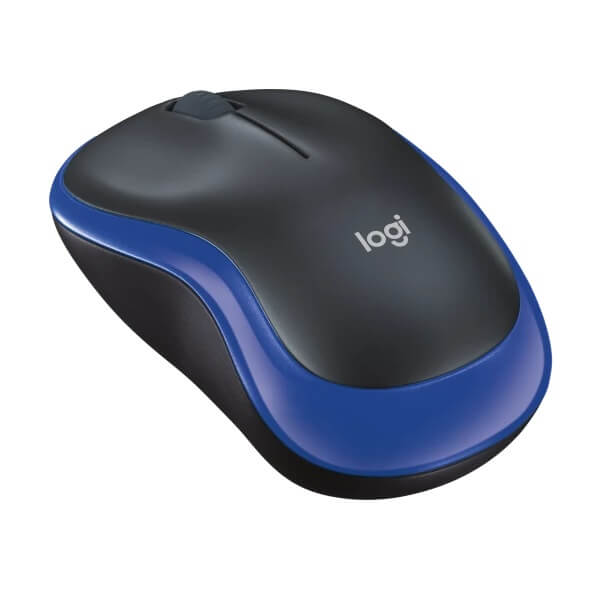 Logitech M185 Wireless Mouse – Blue (910-002236) — front view