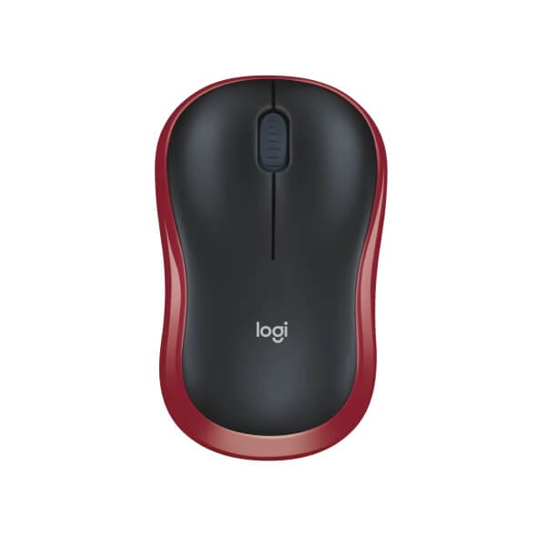 Logitech M185 Wireless Mouse – Red (910-002237) — detail view