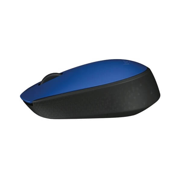 Logitech M171 Wireless Mouse – Blue/Black (910-004640) — side view