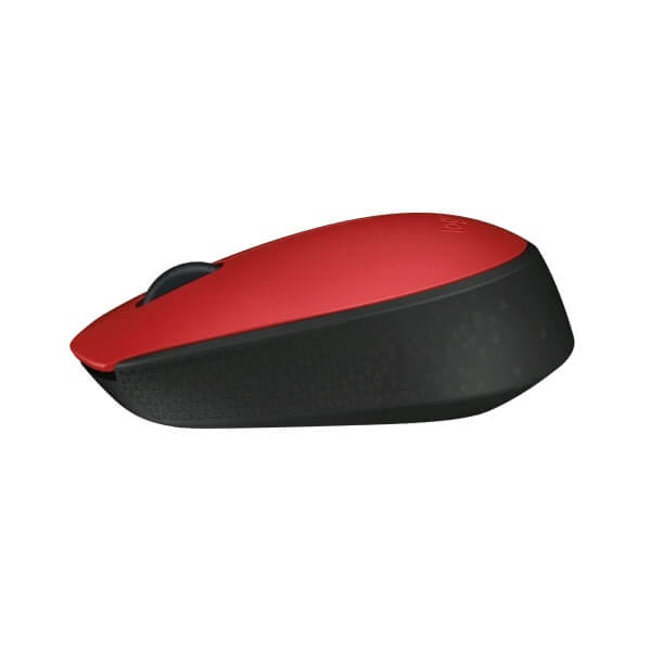 Logitech M171 Wireless Mouse – Red/Black (910-004641) — side view