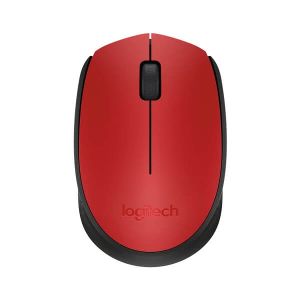 Logitech M171 Wireless Mouse – Red/Black (910-004641) — detail view