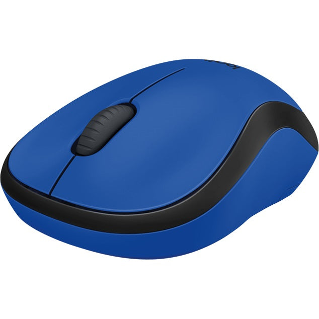 Logitech M220 Silent Wireless Mouse – Blue (910-004879) — side view