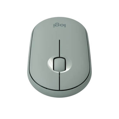 Logitech Pebble M350 Wireless Mouse – Eucalyptus — side view