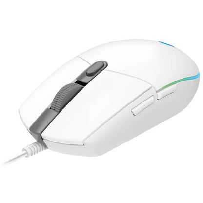 Logitech G102 LightSync Wired Gaming Mouse – White — front view