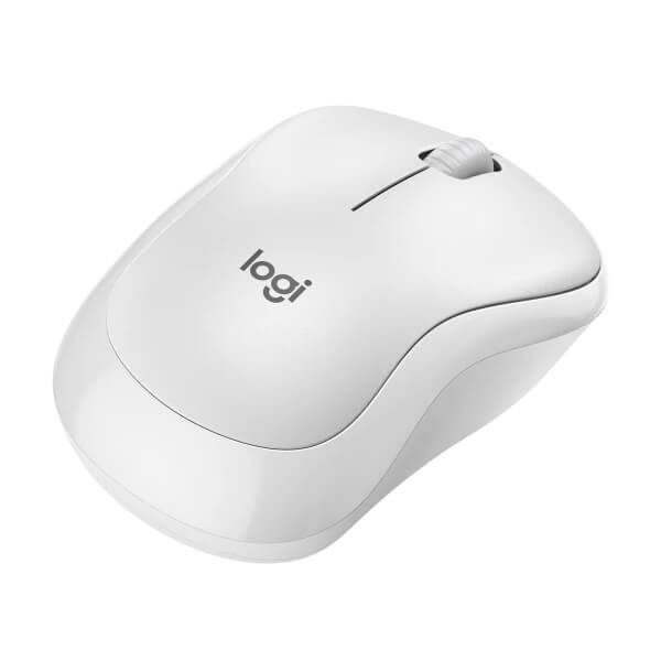 Logitech M220 Silent Wireless Mouse – Off-White (910-006128) — front view