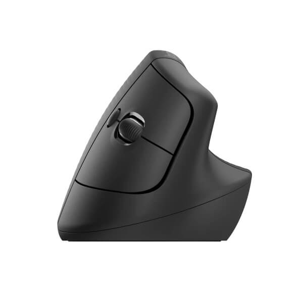 Logitech Lift Vertical Wireless Ergonomic Mouse – Graphite (910-006494) — side view