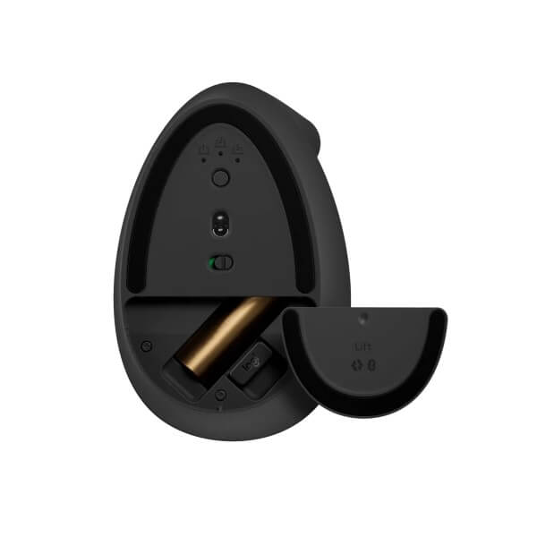 Logitech Lift Vertical Wireless Ergonomic Mouse – Graphite (910-006494) — detail view