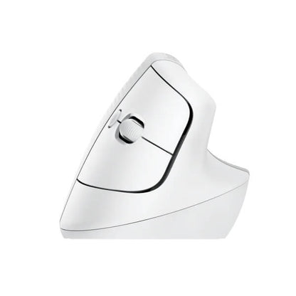 Logitech Lift Vertical Ergonomic Mouse – Off White Lift — side view