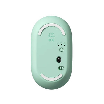 Logitech POP Wireless Mouse with Customizable Emoji Button – Daydream — in use