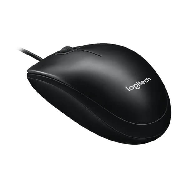 Logitech M100 Wired Mouse – Black — front view