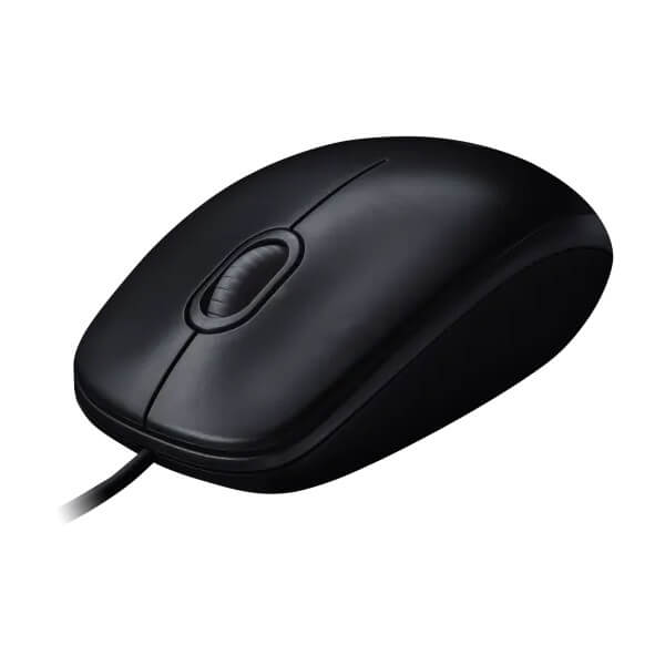 Logitech M100 Wired Mouse – Black — side view