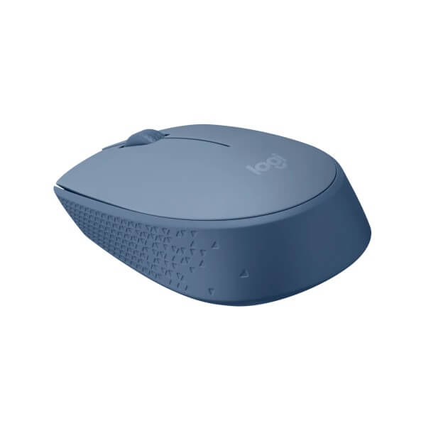 Logitech M171 Wireless Mouse – Blue Gray (910-006866) — in use