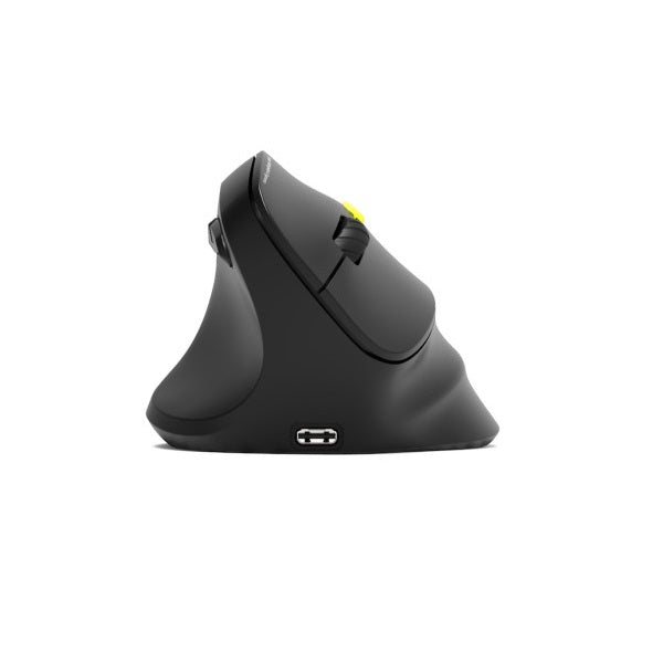 Port Connect Wireless Rechargeable ERGO Left-Handed Mouse (910008) — rear view