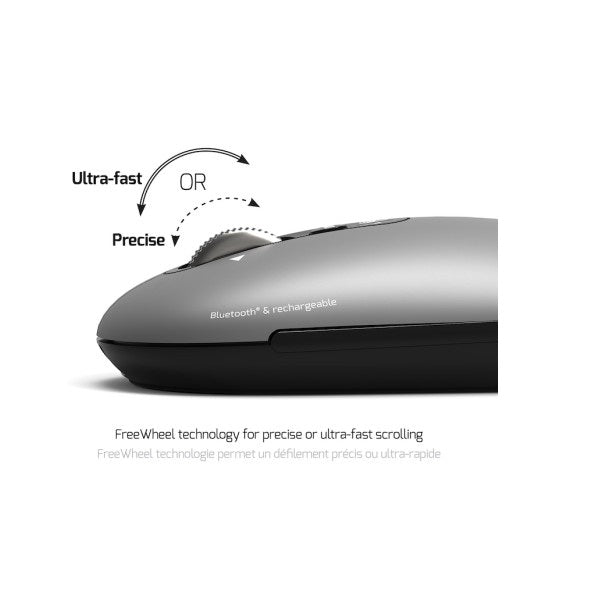 Port Connect PURE MAC Wireless Rechargeable Mouse (910009) — side view