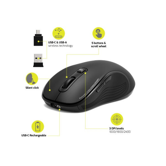 Port Connect Essential Wireless Rechargeable Mouse (910010) image 2