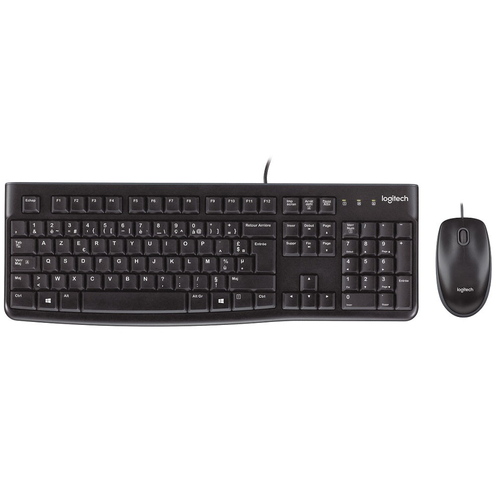 Logitech MK120 Wired Desktop Keyboard and Mouse Combo (920-002589) — front view