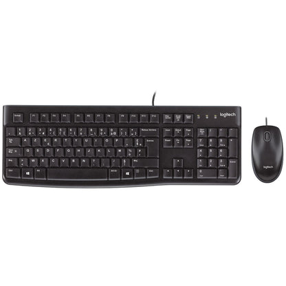 Logitech MK120 Wired Desktop Keyboard and Mouse Combo (920-002562) — front view