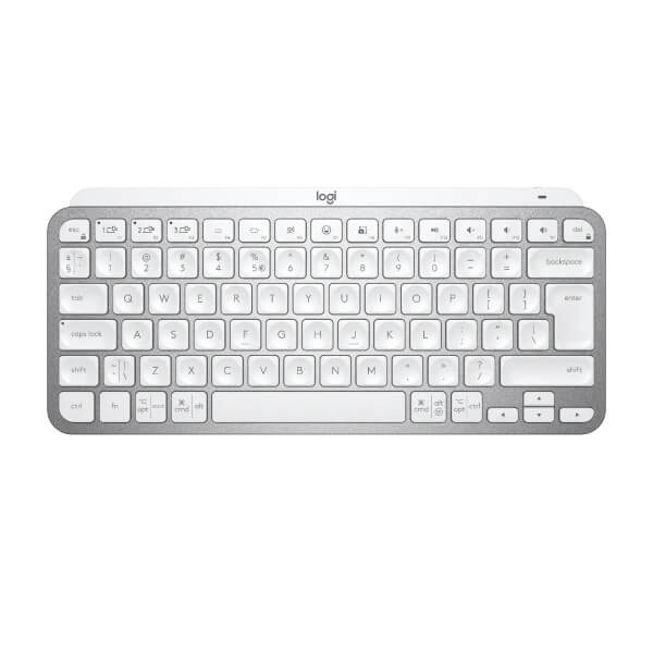 Logitech MX KEYS Mini Wireless Illuminated Keyboard – Pale Grey image 1