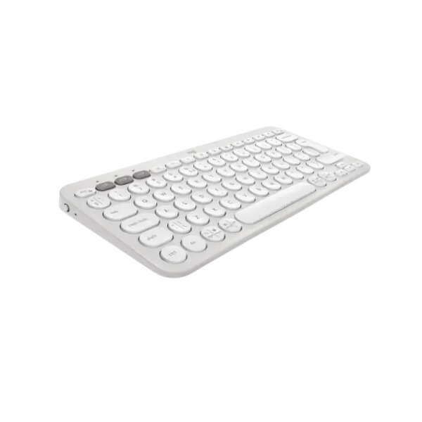 Logitech Pebble Keys 2 K380s Bluetooth Keyboard – Tonal White — front view