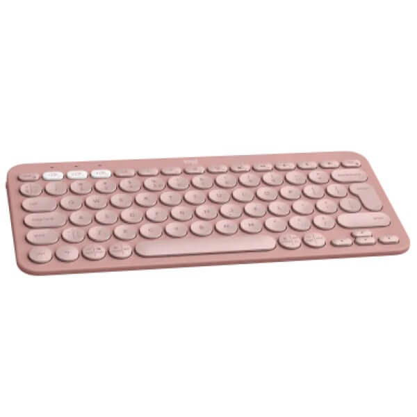 Logitech Pebble Keys 2 K380s Bluetooth Keyboard – Tonal Rose — side view