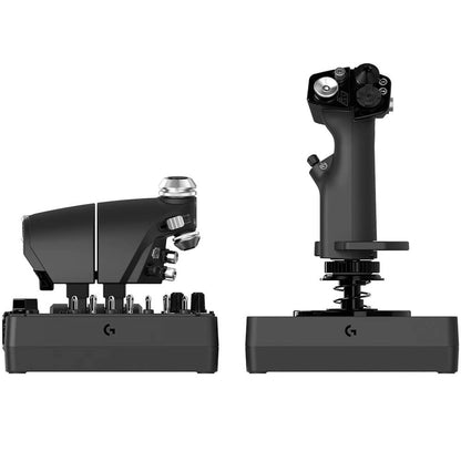 Logitech X56 H.O.T.A.S. RGB Throttle and Stick Simulation Controller (945-000059) — side view