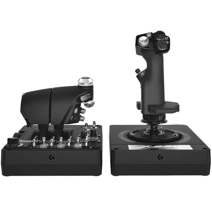 Logitech X56 H.O.T.A.S. RGB Throttle and Stick Simulation Controller (945-000059) — rear view