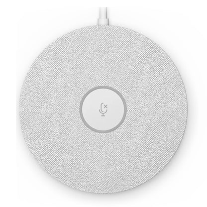 Logitech Rally Mic Pod – White (952-000038) — front view
