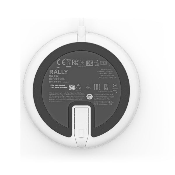 Logitech Rally Mic Pod – White (952-000038) image 4