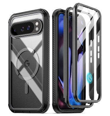 Poetic Google Pixel 9 Pro Xl Premium Full Body Guardian MagSafe Case Black/Clear product image 1