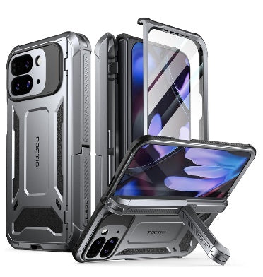 Poetic Google Pixel 9 Pro Fold Premium Full Body Rugged Spartan Series Case Gunmetal product image 1