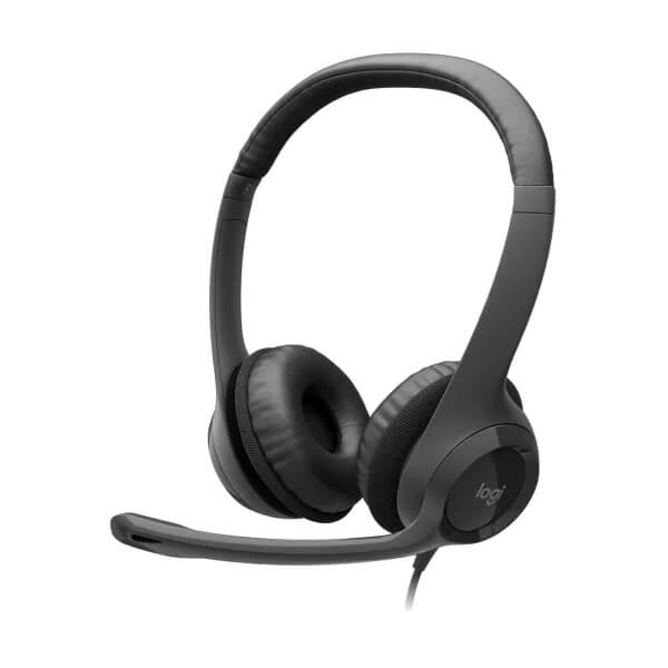 Logitech H390 Stereo USB Headset – Black (981-000485) image 1