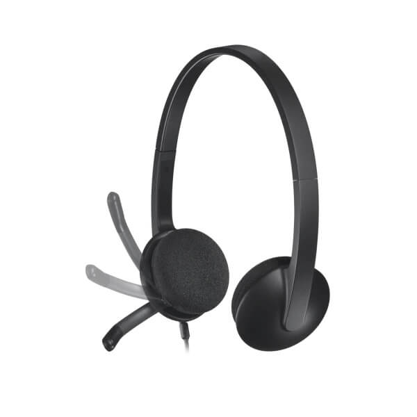 Logitech H340 Stereo USB Headset (981-000509) — side view