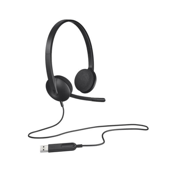 Logitech H340 Stereo USB Headset (981-000509) — detail view