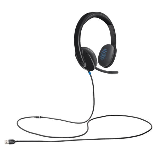 Logitech H540 Stereo USB Headset (981-000480) — rear view